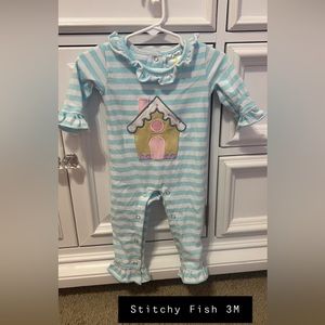 Mudpie Gingerbread House Romper
